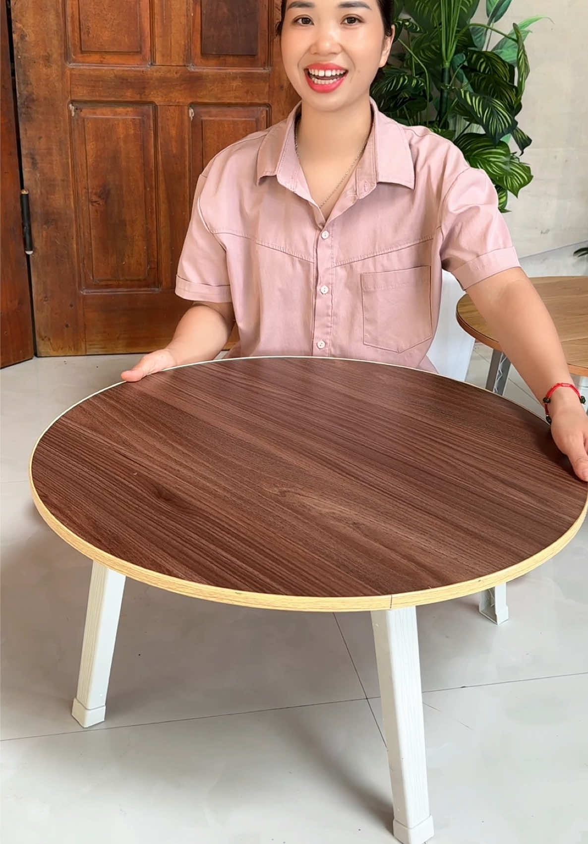BÀN TRÒN GẤP GỌN #diepcoine #bantrongapgon #banhoc #bantra 