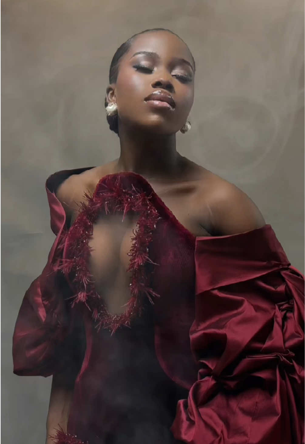 When a piece can be worn three different ways, that is not just fashion, that is architecture.  Fragments of Scarlet, JP Nostalgia No. 2 from the NOSTALGIIA Collection by House of Julyet Peters. Italian velvet silhouette, sculpted cut-outs, detachable raw silk taffeta train. Bespoke luxury couture built for the woman who understands that power lies in what is remembered.