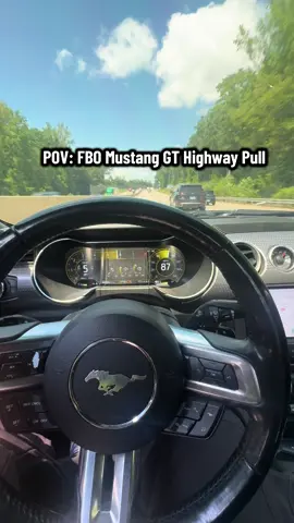 FBO Mustang GT highway pull.. #fyp #foryoupage #mustang #greenscreen #boosted 
