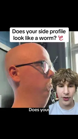 Does your side profile look like a worm #SelfImprovement #looksmax #posture #sideprofile #jawline 