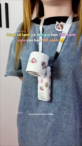 Quạt sò lạnh có đèn pin #review #louisnone #quatmini #quatminicamtay #quatsolanh 