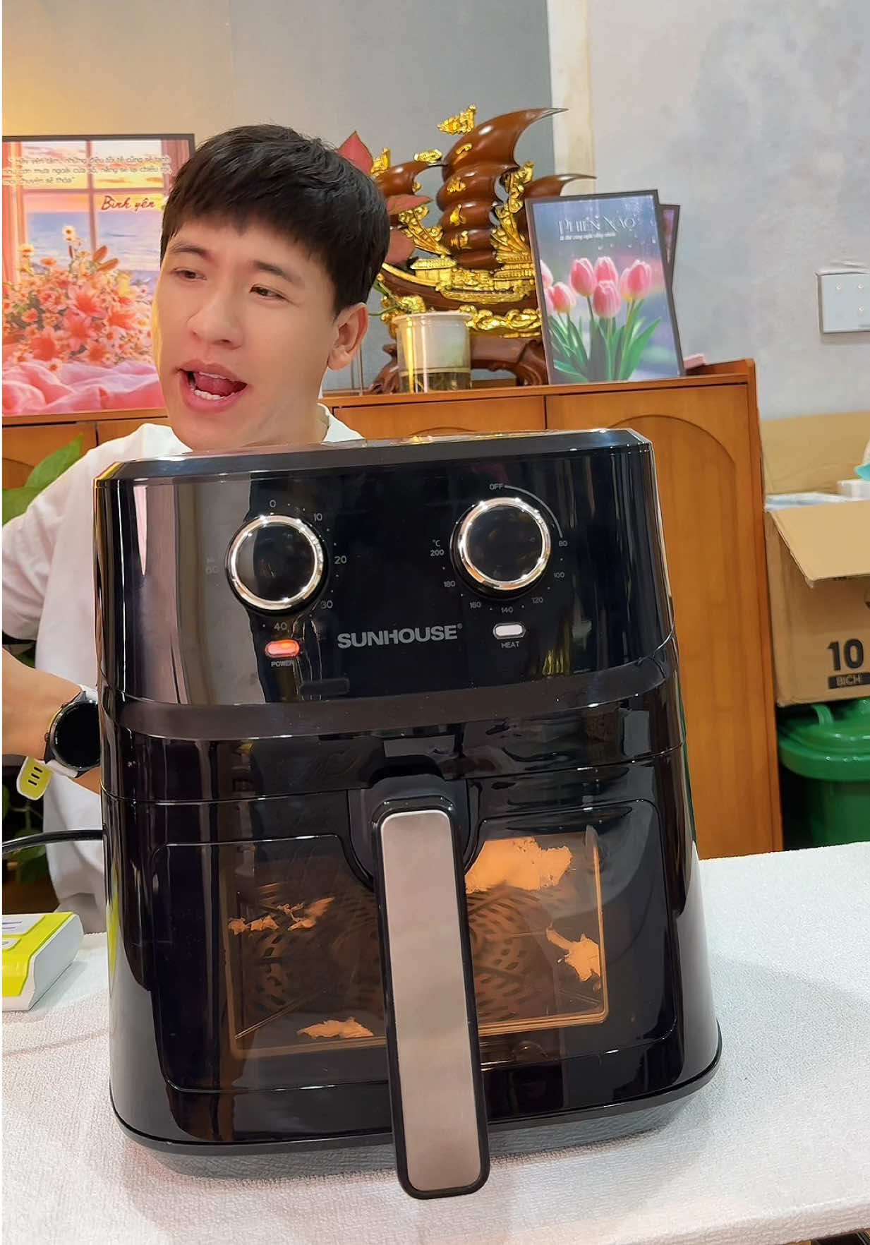 Nồi chiên không dầu Sunhouse #haohomhinh 