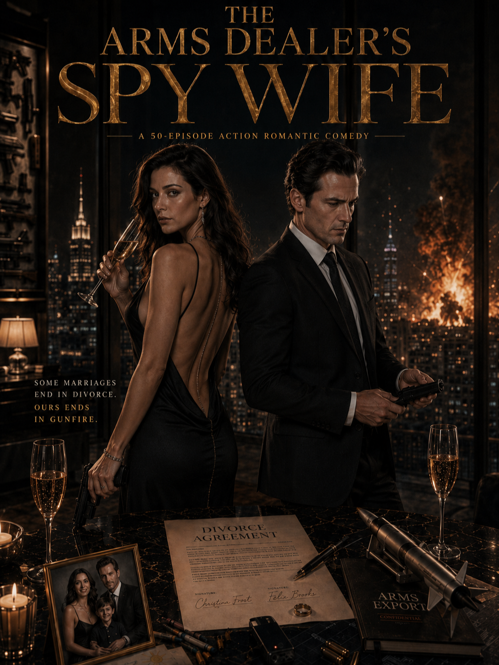 When ice-cold arms mogul Felix Brooks divorces his wife — convinced she is nothing more than a glamorous gold-digger who maxed out his black card — Christina Frost calmly signs the papers, steals a french fry off his plate, and then disarms four assassins with a champagne bottle and one stiletto heel. #The Arms Dealer's wife EP03  #goodshort #goodshortmusteelist #drama #fy #shortdrama #shorts #shortfilm #womenlead
