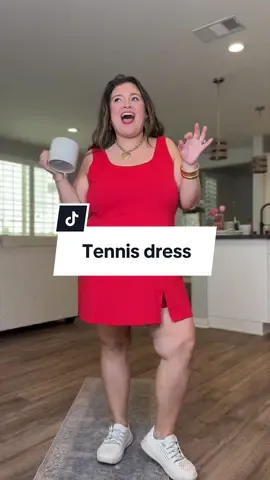 Silk shorts to prevent those thighs touching!! #Tennisdress #plussizefriendly #summerdress 