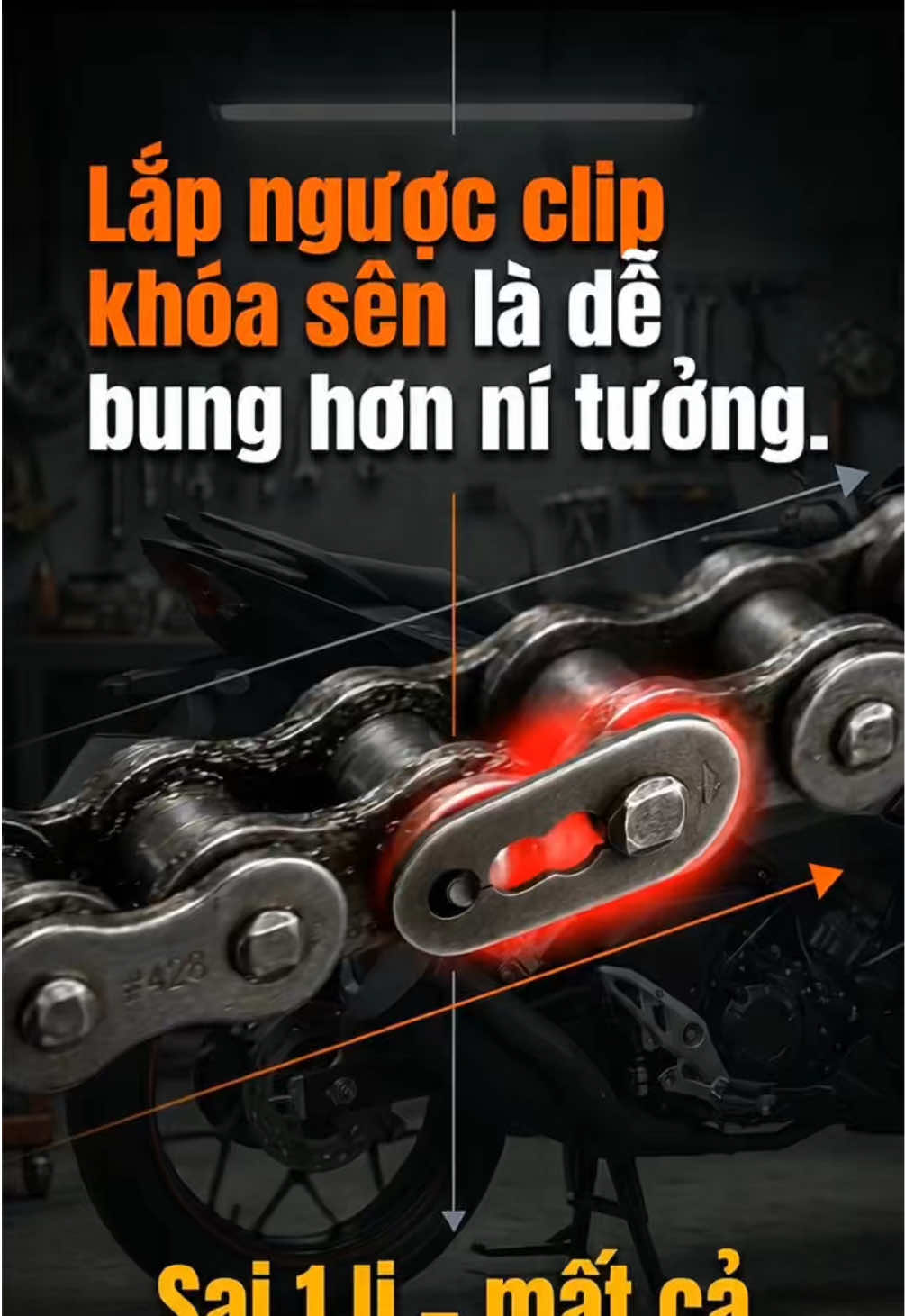 Phe cài khóa sên lắp chiều nào cũng được? Chi tiết nhỏ này thường bị bỏ qua khi ráp khóa sên. Chỉ cần nhìn đầu kín và đầu hở là anh em có thể tự kiểm tra xe mình đang lắp đúng hay chưa. #phecaikhoasen #nhongsendia #baoduongxemay #xemay #exciter150 