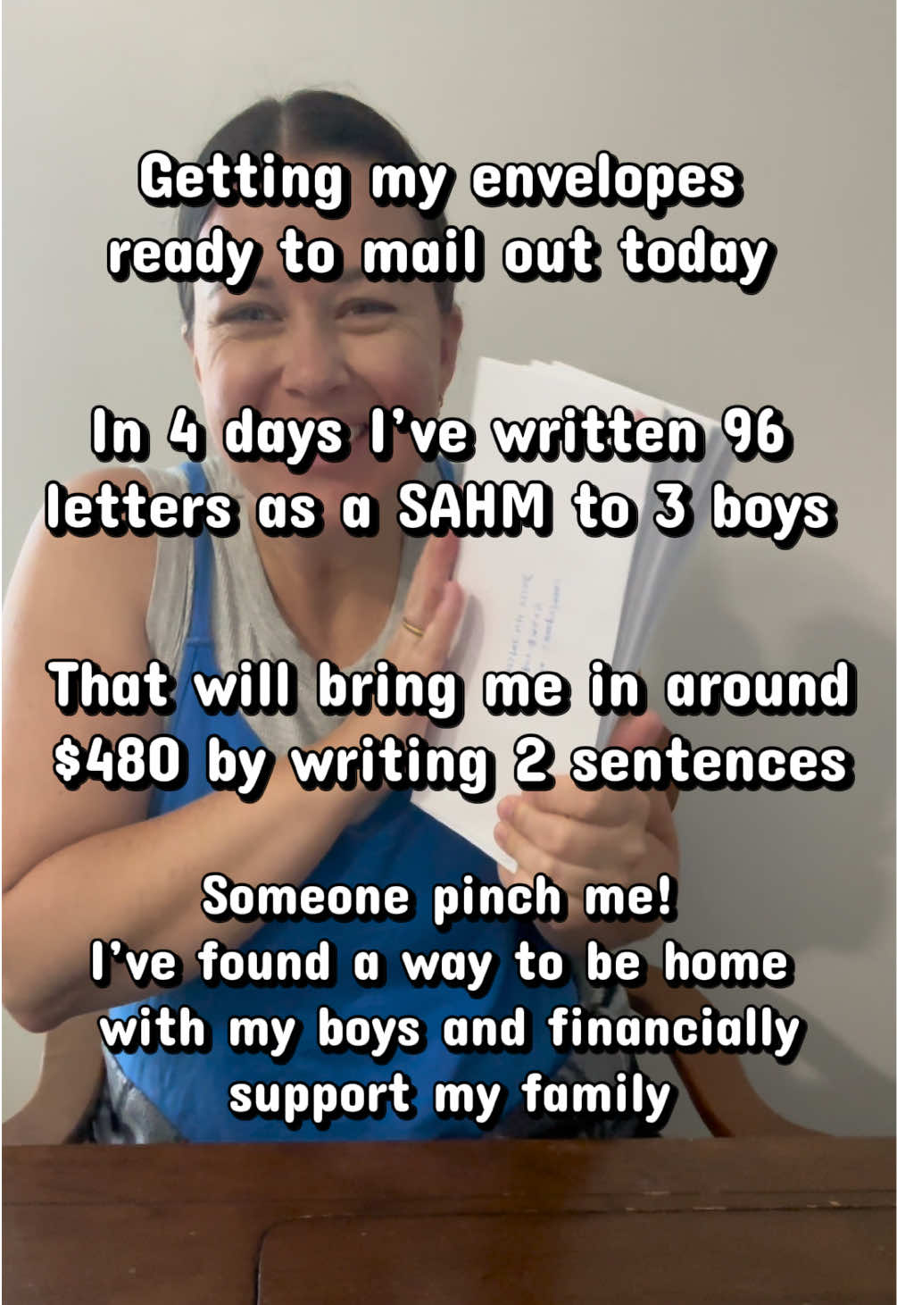 I wish I would have known letter writing was a way to bring extra income in years ago!! I can do this as a SAHM & help support my family!  #sidegigsformoms #sidehustlesformoms #momlife #mompreneur #sahmlife 