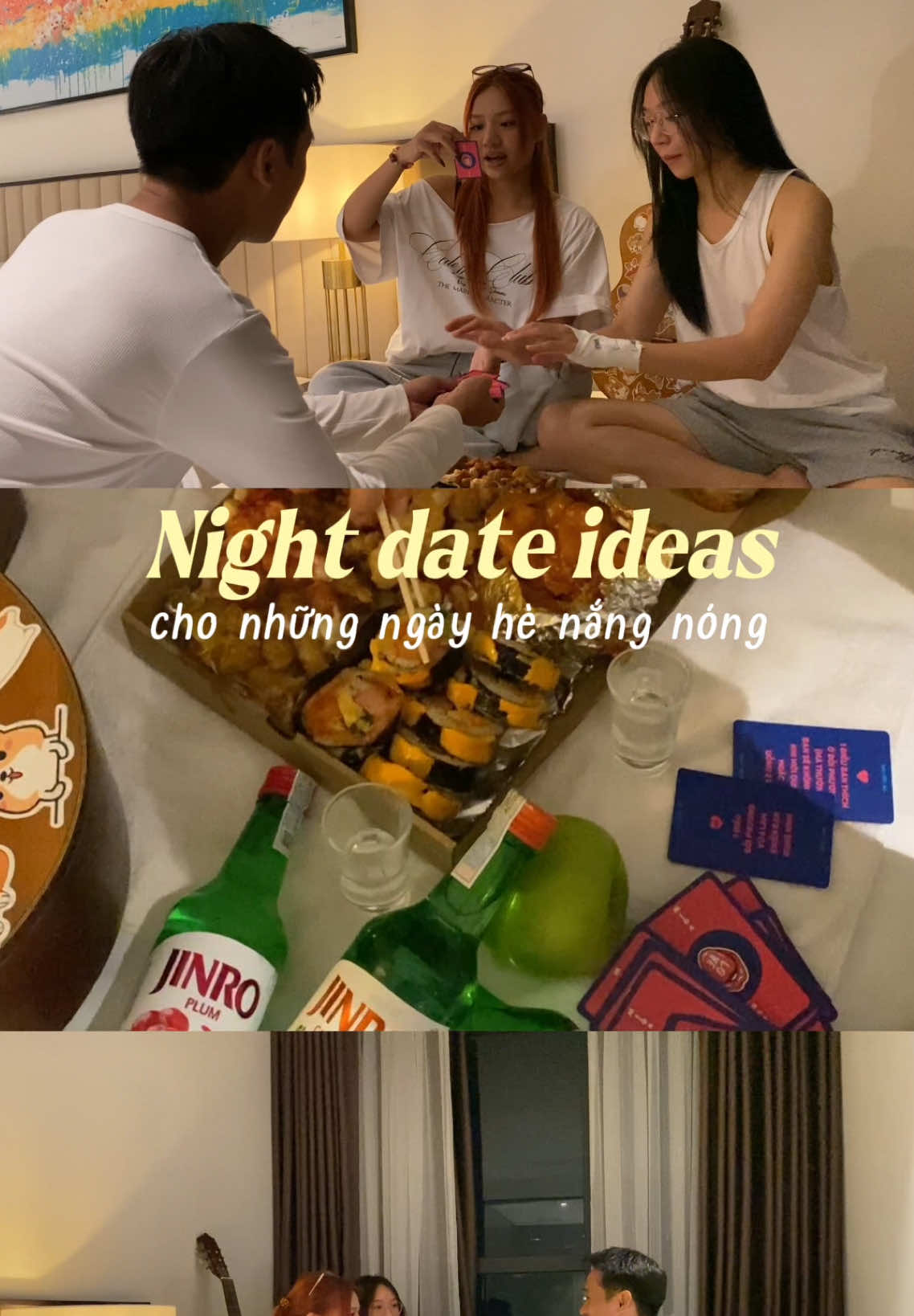 Mùa hè chỉ muốn trốn trong nhà và home party với bạn bè thui *Người dưới 18 tuổi không được uống rươụ bia #JINRO #soju#sponsored #sweetpeane #xuhuong 