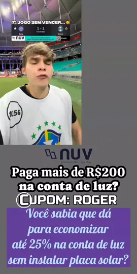 CUPOM: ROGER  Energia solar não é só para quem tem placa em casa. Pague menos na sua conta de luz, em casa, na sua empresa...⚡🫵🏼 @nuv.energia @nuvenergia #nuvenergia #nuvclipfy #nuvenergia #clipfyleague 