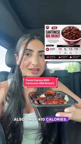 Panda Express just dropped their NEW Cantonese BBQ Brisket that’s high protein& lower in calories🔥👀@Panda Express #pandaexpress #cantonesebbqbrisket #pandaexpressfood #pandaexpressorder #healthierfastfood 