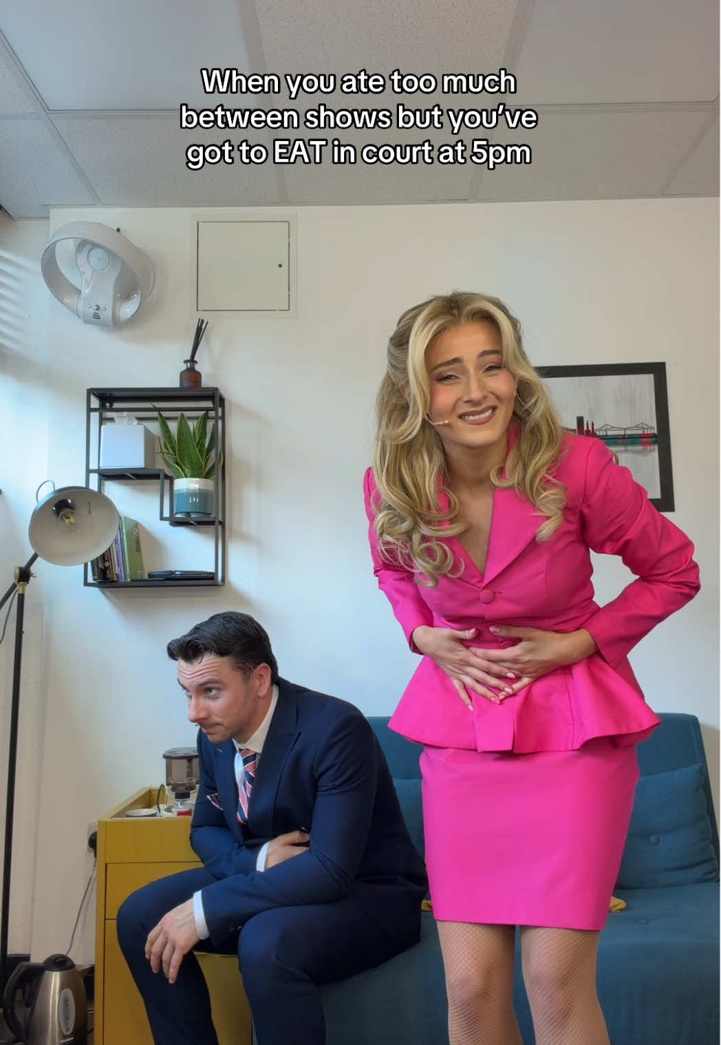 The pink suit eats though💁🏼‍♀️