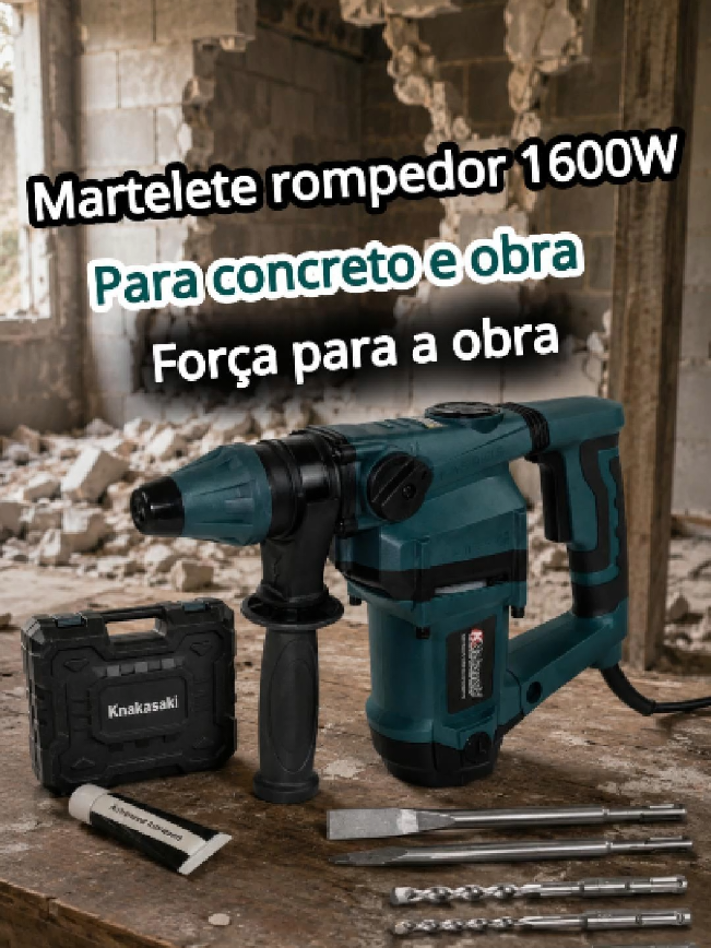 Ferramenta fraca nao entra na parede direito. Esse martelete tem força forte pra furar e romper sem sofrimento. Resolve bem no serviço. Confere aqui 👇 #marteleterompedor #martelete1600w #furadeirasdsplus #martelodemolidor #ferramentapesada 