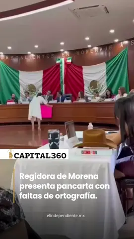 Vaya momento el que se vivió en el Cabildo de Aguascalientes. La regidora Martha Márquez intentó armar una protesta seria colocando una pancarta, pero los ojos de todos se desviaron directo a un tremendo error de ortografía: escribió 