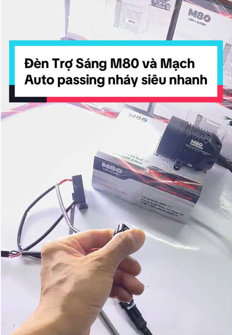 Đèn trợ Sáng M80 và Mạch Auto passing nháy siêu nhanh #ĐènTrợSángM80 #MạchAutopassingtắtbậtĐènTrợSáng #Xuhướngtiktok