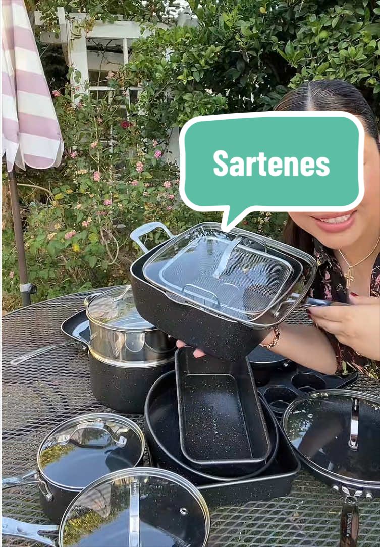 Set de sartenes y ollas de cocina #sartenesdegranito #sartenesantiadherentes 