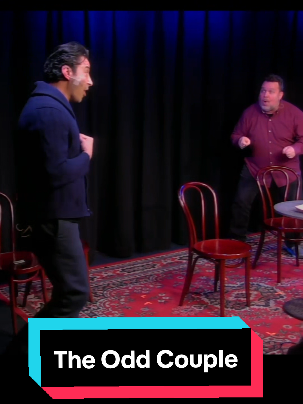 Pej Vahdat performs a scene from The Odd Couple by Neil Simon with @connorratliff improvising the other side. #nyc #roommates #improv #theater #rules 