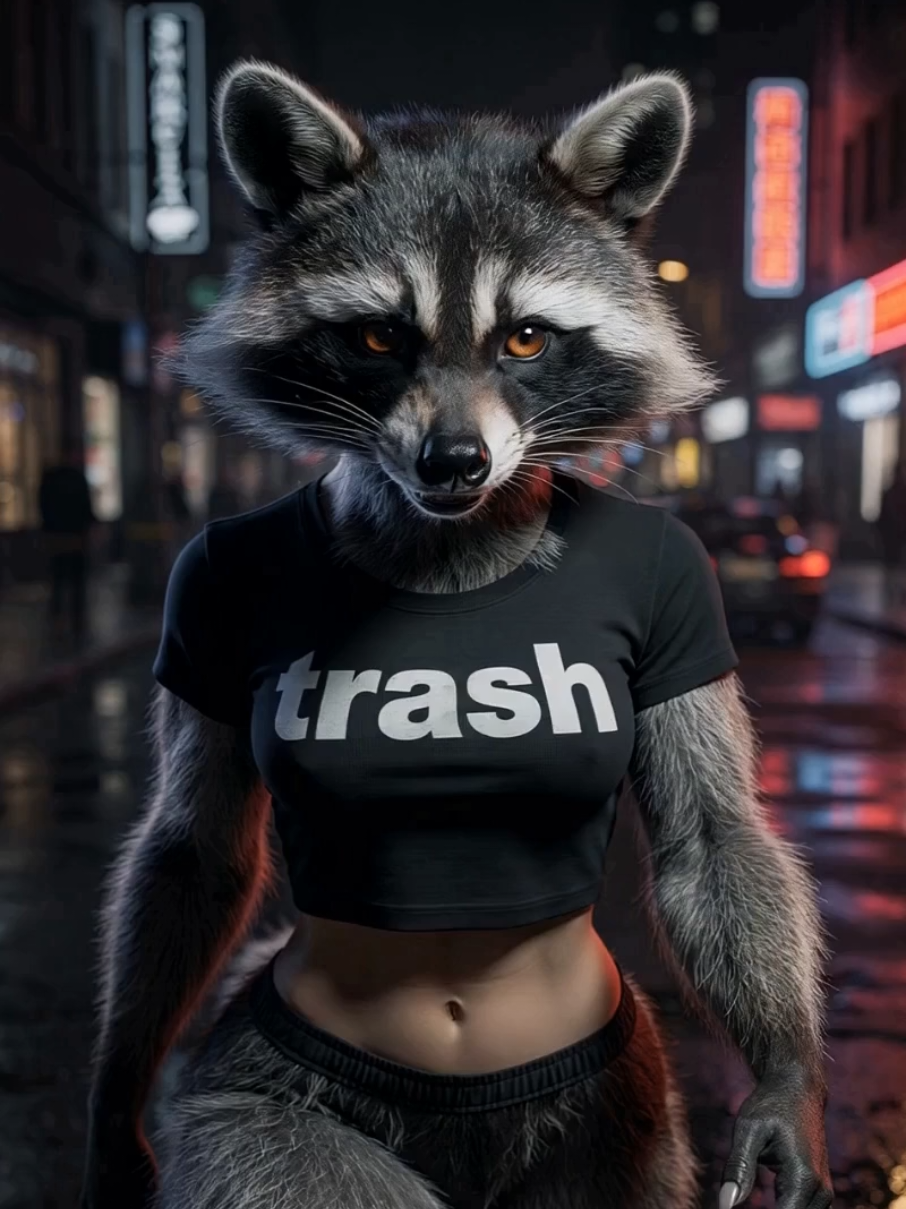 Dancin.. 🎶🎵 #furry #furries #metaai #raccoon 