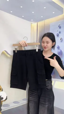 Quần đùi nam màu đen đậm chất kaki thoáng khí mặc thoải mái #havado #quanduinam #quannam #quanshortnam #quanshort 