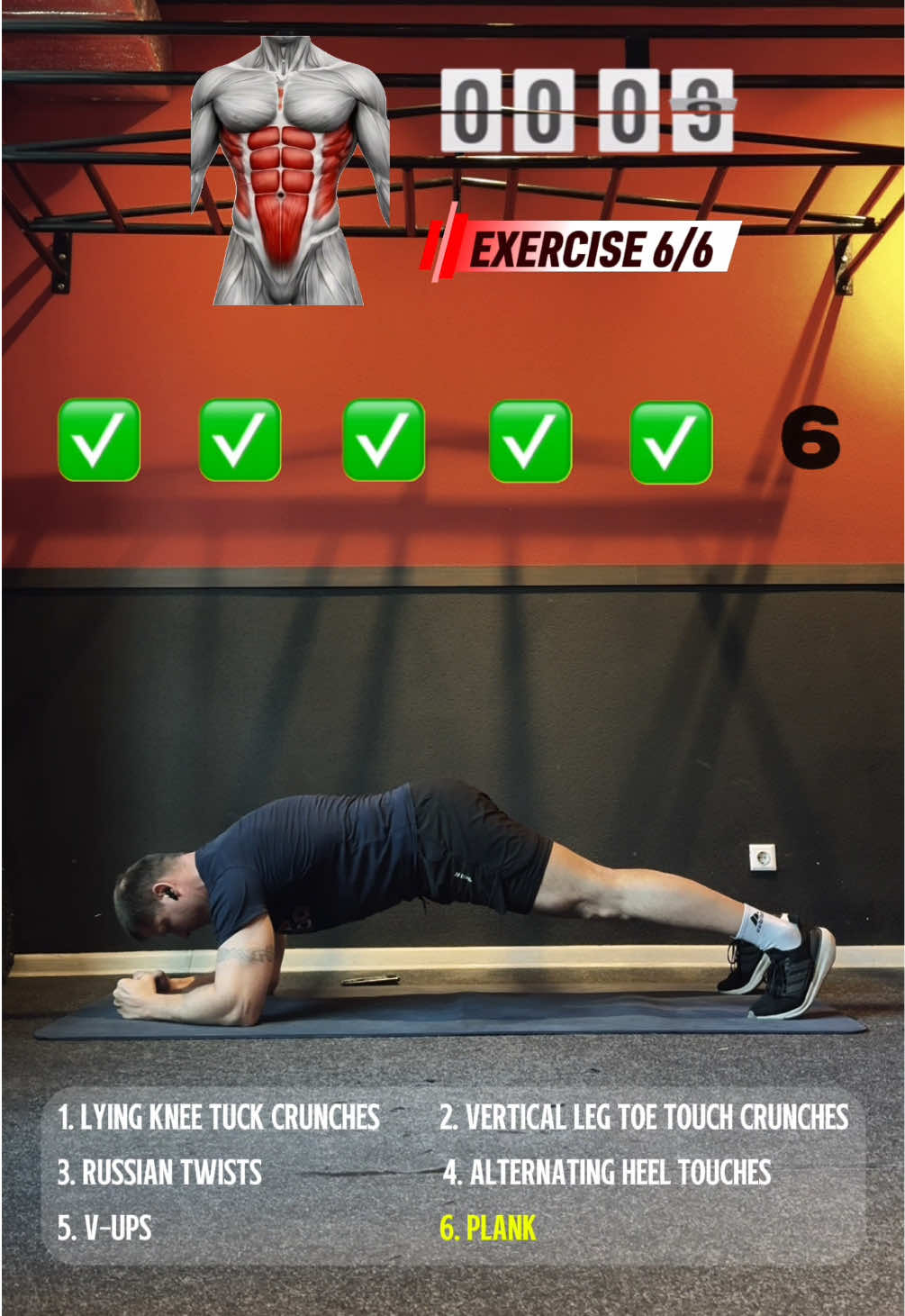 Full abs workout | no equipment🔥 . #workout #homeworkout #dailyworkout #coreworkout #abs 