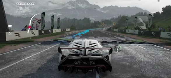 Racing Master Lamborghini Veneno ECU5 Alpen Mountainpass (Rain) full grip run Tune: 12332 Time: 1:10.0 (a sub 1:10 is definitely possible) Everyone should get the Racing Master SEA Veneno when it comes out that's for sure #fyp #レーシングマスター #racingmaster #racing #racingsimulator 
