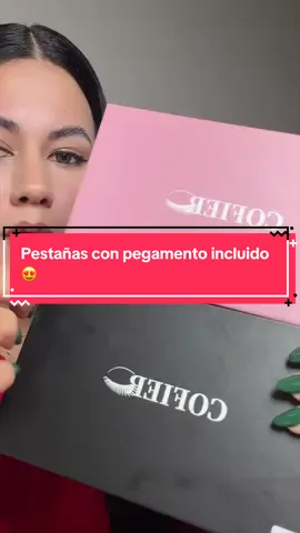 Pestañas con pegamento incluido 😍#pestañas #pestañaspostizas #pestañaslargas  