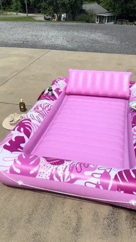 POV: saved 40k not installing a pool and got this huge inflatable pool float to tan in! #summervibes #dealsfordays #sloosh #tanning #sunshine 