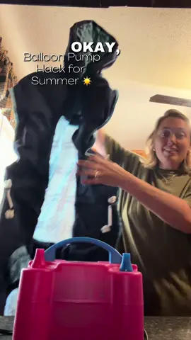 Not me using a balloon pump for everything except balloons 😂☀️ This little gadget inflated my pool float in minutes and saved me from getting lightheaded trying to blow it up myself. If you’re getting ready for pool season, this is one of those affordable summer finds you’ll actually use. Linked right here! 🏖️ #SummerMustHaves #PoolFloatHack #tiktokfinds2026👌 #PoolDayEssentials #SummerFavorites