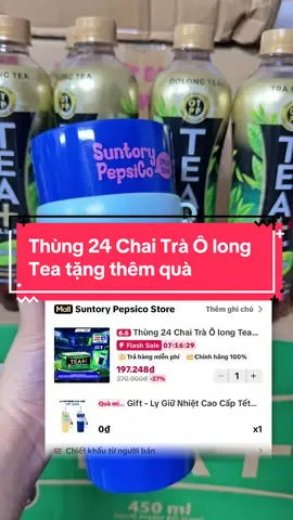 Thùng 24 Chai Trà Ô long Tea tặng thêm quà. #pepsico #olongteaplus #traolong #teaplus #nuocgiaikhat 