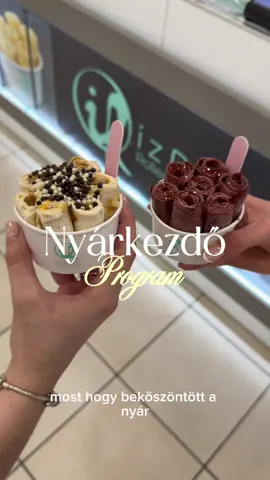 Reklám | Kezdődik a nyár, ami csak egyet jelenthet: irány az @izRoll - Rolled Ice Cream . Itt nem az átlagos fagyi kapható, hanem rollfagylalt, ráadásul több mint 40 ízben, köztük mentes opciók is. Te kivel mennél el? 🍦🍨☀️😎 #izroll #fagyi #nyar #nekedbelegyen #fypp 