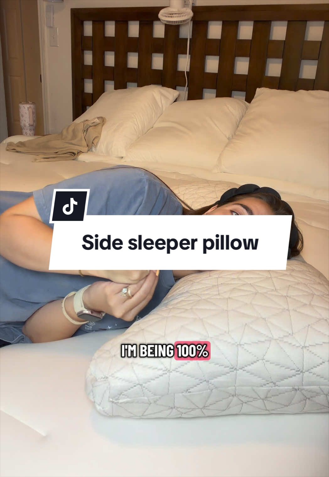 as a side sleeper, I wish I had this years ago. This is helped my shoulder pain so much and I got the best sleep last night. #cresentpillow #memoryfoampillow #pillow #sidesleeper #sidesleeperpillow 