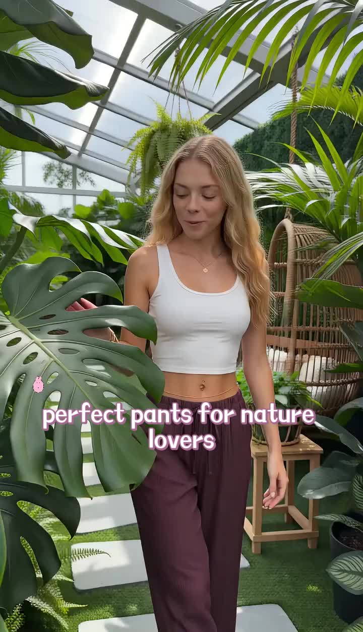 3pcs Women's Solid Color Tie-Waist Straight Leg Loose Fit Casual Pants, Drawstring Waist Wide Leg Long Pants, Summer Breathable Home Wear, Womenswear #loungewear #casual #homewear #tiktokshop