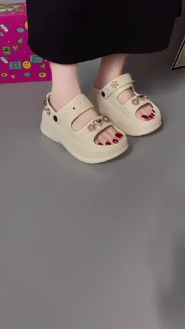 Dép Sandal cao 6cm đi siêuu nhẹ êm chân ạ #trangdepxinh #depnuxinh #depxinh #depsandal 