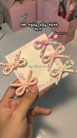 Xây kênh ngày 22 : kẹp tóc nơ #keptocxinh #xh #unboxing #review #phukienthoitrang 