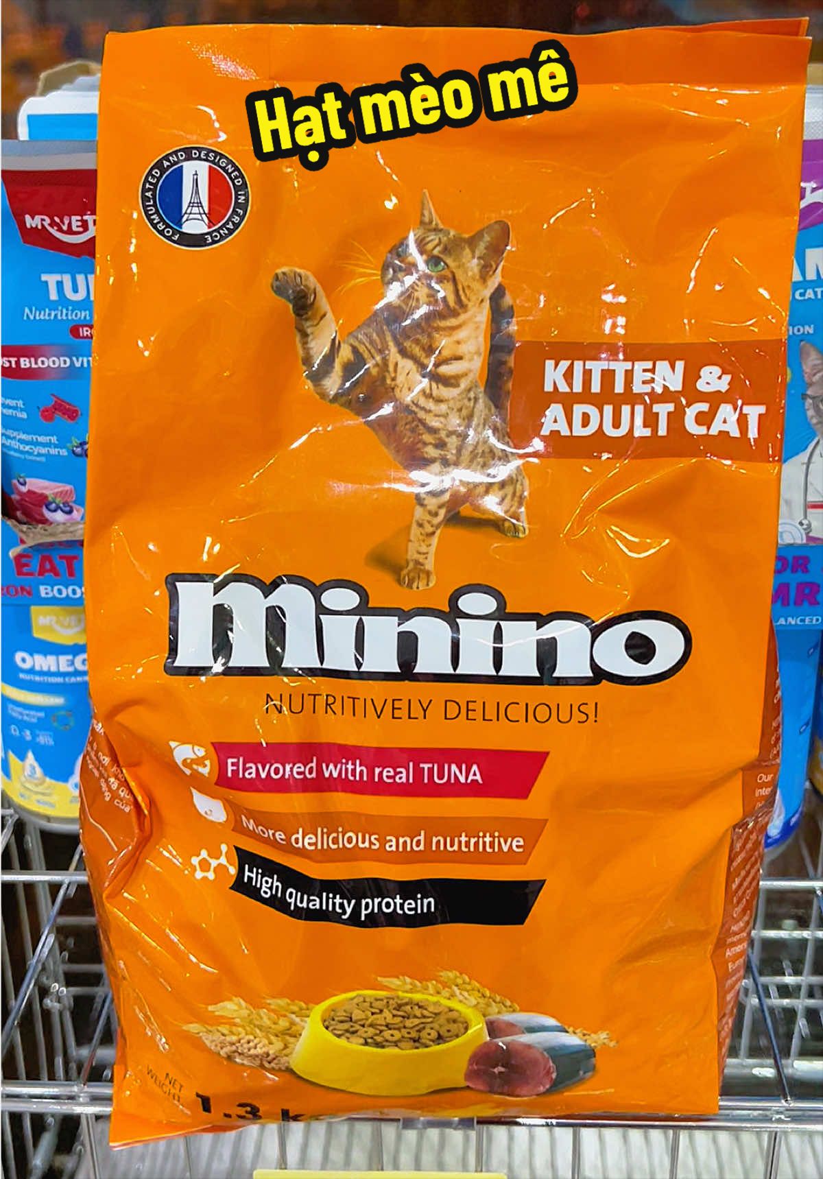 Minino 1.3kg vị cá ngừ hạt cho mèo mọi lứa tuổi#hatmeo #hatchomeo #thucanchomeo #xuhuong #duoctaitro  @Bách hoá tổng hợp Gold Market  @Bách hoá tổng hợp Gold Market  @Bách hoá tổng hợp Gold Market 