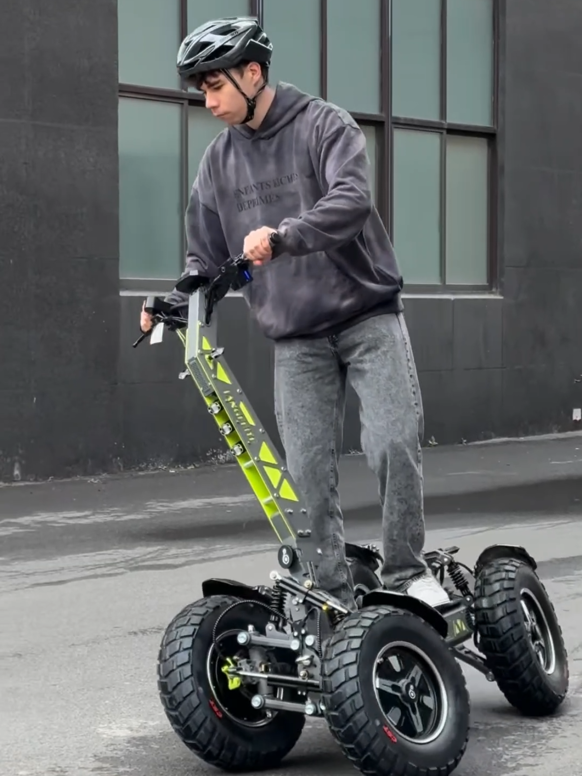 Electric Scooter Lebanon LANGFEITE GT4S ⚡ 4x4 Dual Motor 3000W x4 Top Speed: 110 km/h Battery: 84V 50Ah(Samsung Cells) Range: up to 120 km Sine Wave Controllers (50A x4) Big TFT Display + NFC 19” Tubeless Tires Front Dual Hydraulic Shock Absorbers Rear Dual Hydraulic Shock Absorbers Hydraulic Brakes (4 Pistons + 4 Calipers) Full LED Lighting System IPX6 Water Resistant Weight: 145 kg Max Load: 200 kg Extreme Off-Road Beast – Maximum Power & Control. Available now in Lebanon 🇱🇧 DM to order 🚀 #electric #scooter #lebanon #electricscooter #electricscooterlebanon 