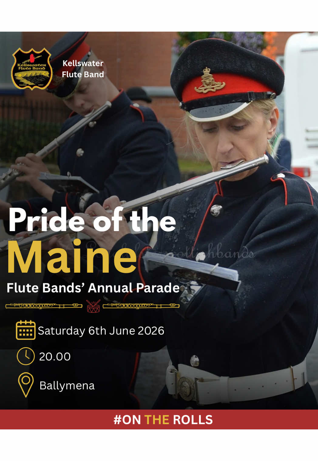 Finish off Pride of the Maine parade with Killaloe #killaloe #kellswaterfluteband 