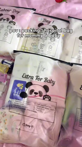 Replying to @nana ᧔࿔᧓ done packing hosp bag for mommy & baby✨ #hospitalbag #packinghospitalbag #baranghospitalmommy #baranghospitalbaby #nestwithme 