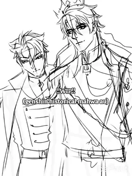 wrio as grand Duke of the north and varka as the emperor #varka #wriothesley #GenshinImpact #fanart #fyp 
