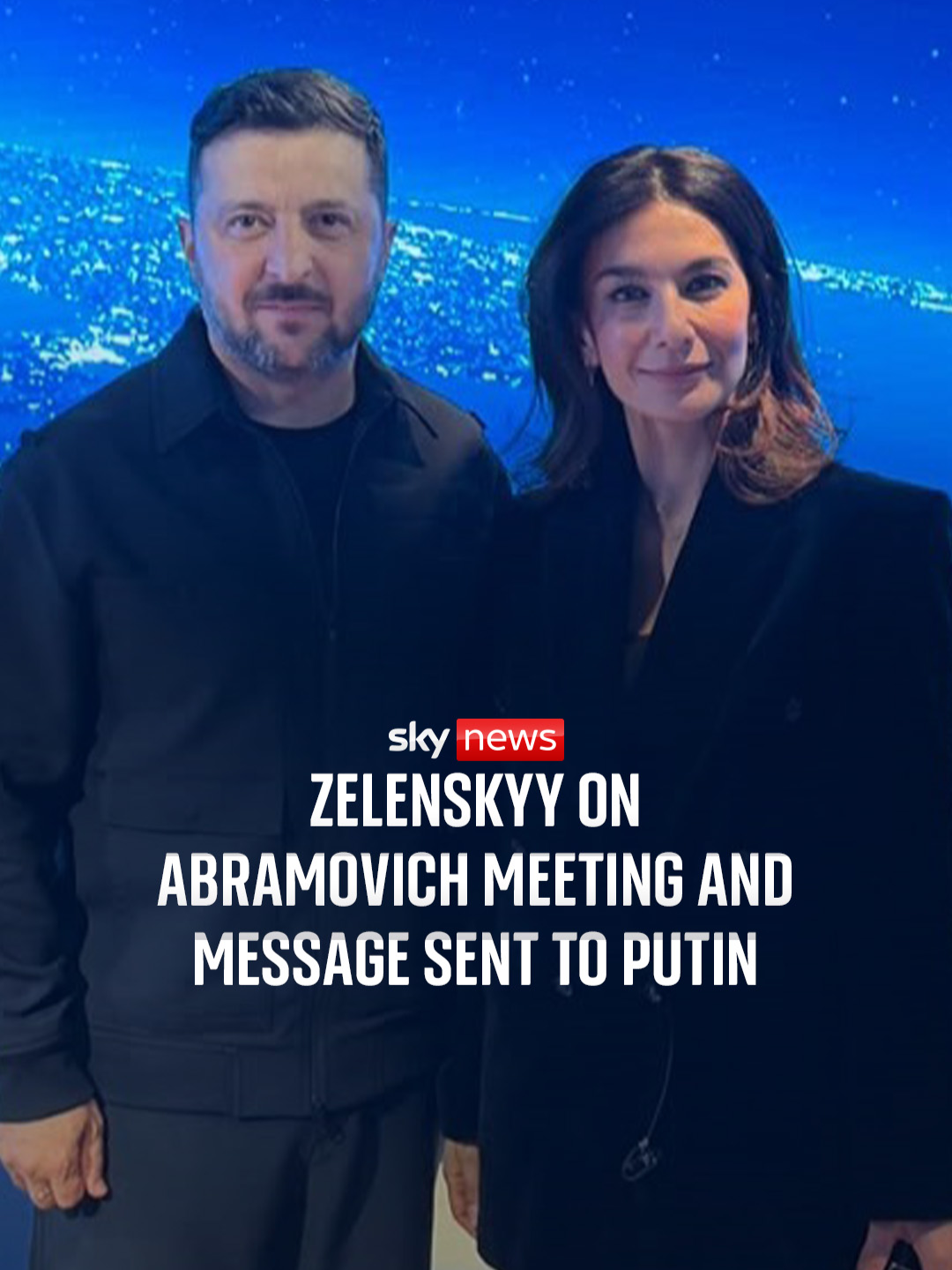 In an interview with Sky's Yalda Hakim, Volodymyr Zelenskyy confirmed he had met with billionaire businessman Roman Abramovich, and passed on a message for Vladimir Putin that he would not surrender the Donbas. #SkyNews @SkyYaldaHakim