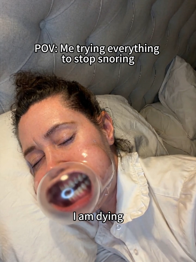 Sometimes snoring is a sign that something else is going on #snore #snoring #fyp #mouthtape #sleep 