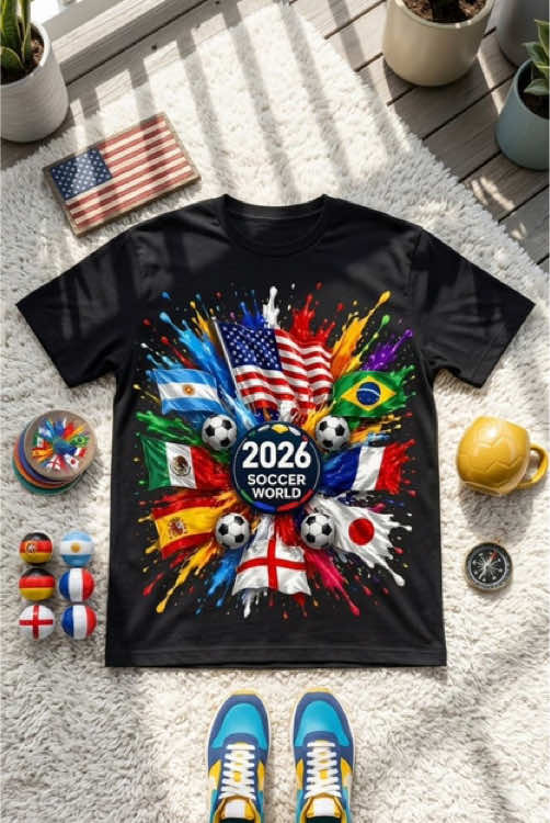 #Soccer #stylish #flagprint #cottonshirt 