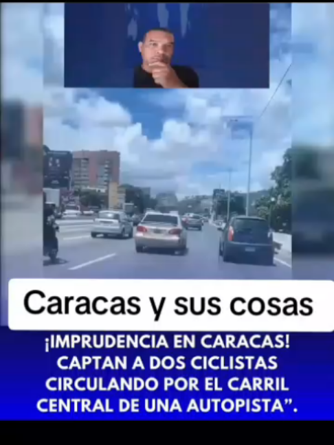 ¡EnVideo! 🚨: Un conductor grabó a dos ciclistas transitando por el carril central de una autopista en Caracas, una situación que rápidamente se volvió viral en redes sociales debido al riesgo que representa para todos los usuarios de la vía.Cracaas,venezuela,noticias,redes,autopistas,gente,vida,#paratiiiiiiiiiiiiiiiiiiiiiiiiiiiiiii #foryoupage❤️❤️ #viraltiktok #video #videoviral #mundotiktok #fypage #tendencia #noticiastiktok #noticias #catcut #gente #vidas #caracas #venezuela #venezuela🇻🇪