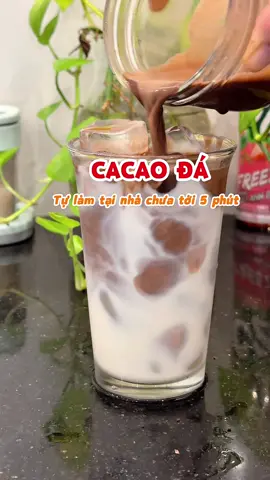 Cacao đá sữa tươi siêu cuốn luôn mấy vợ ơi! Vài phút là có ly nước thơm béo, mát lạnh giúp tỉnh táo cả ngày rồi 😋 #cacao #cacaoda #cacaongtaiNha #reviewdoan #tiktokfood 