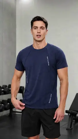 POV: Your gym fit just leveled up 🔥 Quick-dry, slim fit, & *so* breathable? Yes please. #GymEssentials #MensTee #QuickDry #TikTokMadeMeBuyIt #FitCheck