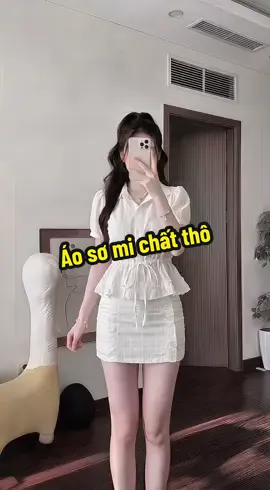 Áo sơ mi babydoll chất thô boi viền bèo ngắn tay mềm nhẹ nhàng tiểu thư#thoitrangnu #phoidoxinh #thoitranghottrend 