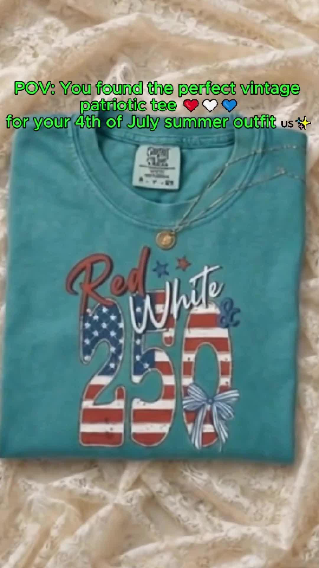 POV: You found the perfect vintage patriotic tee ❤️🤍💙
for your 4th of July summer outfit 🇺🇸✨ #july4thoutfit #fourthofjulyoutfit #vintagetee #4thofjulyready #4thofjulycrafts #retrodoublesidedtee #4thofjulystyle #summershirts #fourthofjulycrafts #4thofjulyswimsuit #4thOfJulyOutfit #America250 #PatrioticTee #SummerTee #RedWhiteAndBlueStyl