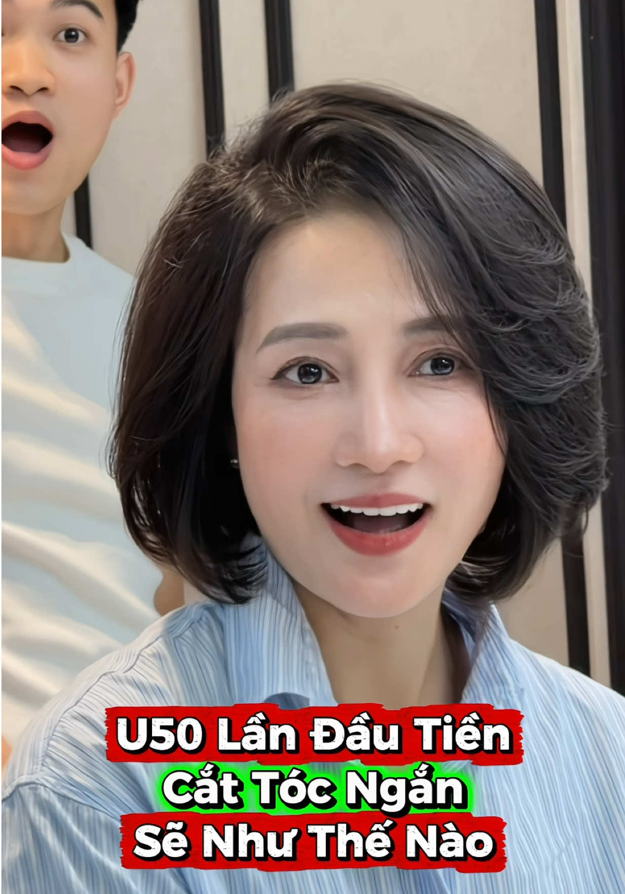 U50 Lần Đầu Tiên Cắt Tóc Ngắn Sẽ Như Thế Nào?  #tocdep #tocbob #tocngan