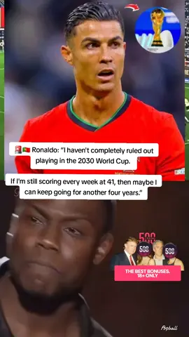 🚨🇵🇹 Ronaldo: “I haven't completely ruled out playing in the 2030 World Cup.  If I'm still scoring every week at 41, then maybe I can keep going for another four years.” #FootballMemes #worldcup #foryoupage #dalabyasincartan 