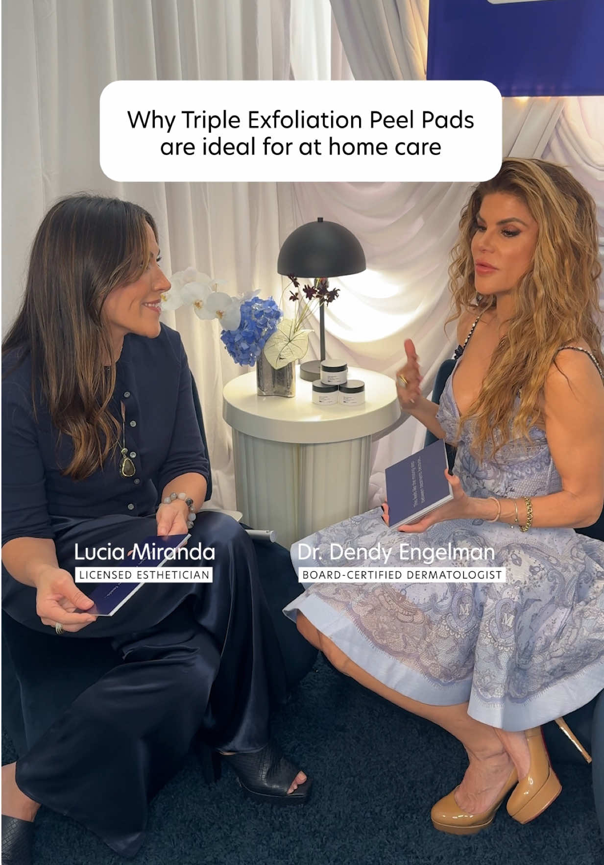 What happens between appointments can make all the difference. 🖤 Board-Certified Dermatologist @Dr. Dendy Engelman and Licensed Esthetician @LuciaDerm of the Shafer Clinic discuss how Triple Exfoliation Peel Pads fit into a professional skincare journey, helping support smoother, more balanced-looking skin between treatments. #PCASKIN #peelpads #dermatologist #esthetician #skincare 