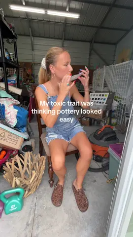 Clay → dry → trim → fire → glaze → fire → so many steps it’s hard to keep up 🤸‍♀️ #pottery #ceramics #kiln #art #arttok 