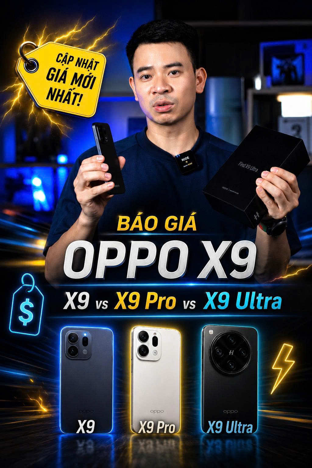 OPPO X9 – X9 Pro – X9 Ultra giá đang quá tốt anh em ơi 🔥 Bản nào cũng có, giá update liên tục, anh em cần X9 / X9 Pro / X9 Ultra nhắn em báo giá ngay nhé. #OppoX9 #OppoX9Pro #OppoX9Ultra #OppoFindX9 #FlagshipOppo 